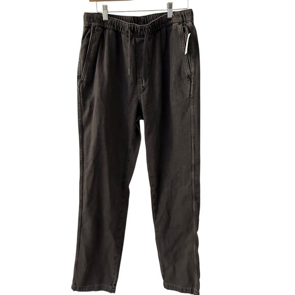 GAP Dark Grey Elastic Waist Straight Leg Drawstring Denim Pants Size 8 NWT - Picture 1 of 8